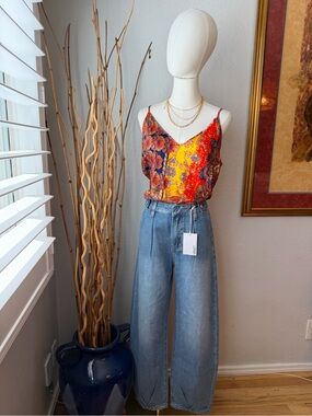 188~ NWT Vevert Katie Barrel High-Rise Blue Women's Jeans Size 27